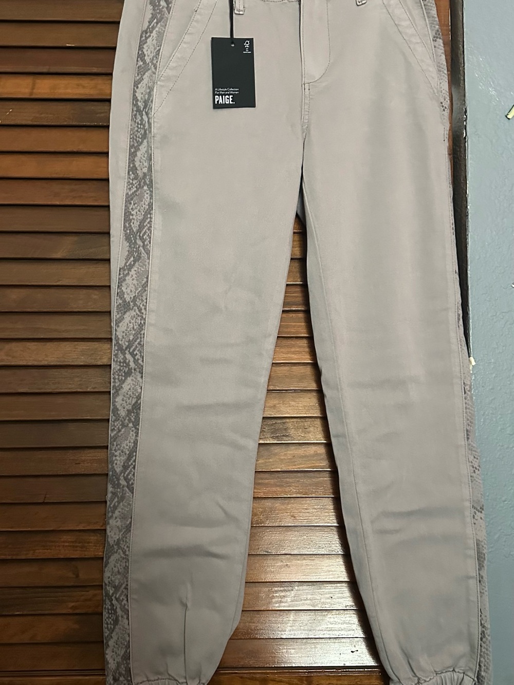 PAIGE Light Taupe High-Rise Pants